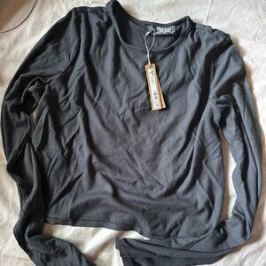 SKIMS SOFT LOUNGE SOLD AS A SET BOTTOM IN (M) TOP IN (L) GRAPHITE GRAY